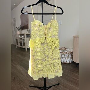 Asos yellow mini dress size xs
